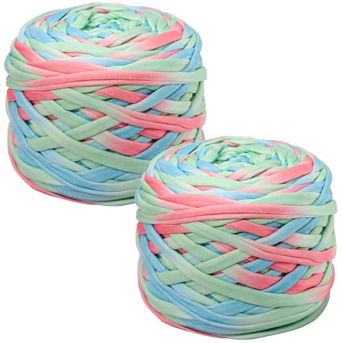 800 g T-Shirt-Garn, elastisches Stoff-Häkeltuchgarn zum Häkeln, 130 Meter, Spaghetti-Stricken für Handtasche, Korb, Kissen, Häkelprojekte, Heimdekoration 21 800 g T-Shirt-Garn, elastisches Stoff-Häkeltuchgarn zum Häkeln, 130 Meter, Spaghetti-Stricken für Handtasche, Korb, Kissen, Häkelprojekte, Heimdekoration 21 von SIMEIQI
