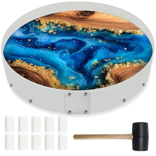 Große Epoxidharz-Tischformen, 35,6 cm, wiederverwendbar, tief, runde Formen für Epoxidharzguss, runde Tischplatte, Schneidebrett, Tablett, Uhr, Heimdekoration, Blumenerhaltung von SIMEIQI