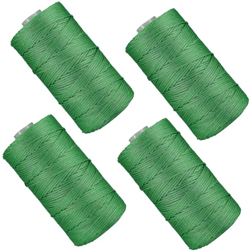 SIMEIQI Sommer-Sonnenhut-Garn zum Häkeln, Eisleinen, Seide, Handstrickgarn, leichtes Körpergarn, Polyester, hohl, für DIY, Sommer, coole Hüte, Schuhe, Taschen, Kissen, 4 Stück (grün) von SIMEIQI