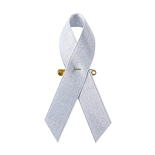 Silberfarbene Satinbänder mit Sicherheitsnadeln, 3,6 x 7,6 cm, 200 Stück Silberfarbene Satinbänder mit Sicherheitsnadeln, 3,6 x 7,6 cm, 200 Stück von SIMISI RIBBON