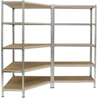 Simonrack Schwerlastregal MADERCLICK CORNER 5 8425437135323 silber 90,0 x 40,0 x 180,0 cm Simonrack Schwerlastregal MADERCLICK CORNER 5 8425437135323 silber 90,0 x 40,0 x 180,0 cm von SIMONRACK