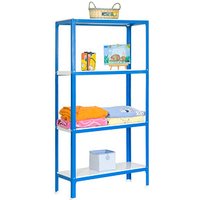 Simonrack Schwerlastregal SIMONHOME CLICK COLOR PLUS 4 8435104940334 blau, weiß 100,0 x 30,0 x 160,0 cm von SIMONRACK