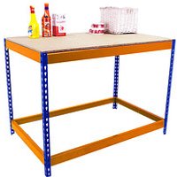 Simonrack Werkbank SIMONWORK BASIC 1 orange, blau 180,0 x 75,0 x 90,0 cm von SIMONRACK