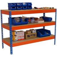 Simonrack Werkbank SIMONWORK BASIC 3 orange, blau 150,0 x 60,0 x 90,0 cm von SIMONRACK