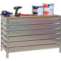 Simonrack Werkbank SIMONWORK BT5 BOX silber 6 Schubladen 151,0 x 76,0 x 84,2 cm Simonrack Werkbank SIMONWORK BT5 BOX silber 6 Schubladen 151,0 x 76,0 x 84,2 cm von SIMONRACK
