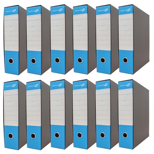 SIMPLETEK - 12x Ringbuch für Umschläge und Dokumente Hellblau/Hellblau Schwarz Protokoll 0201150 P.BL (12 Stück) von SIMPLETEK