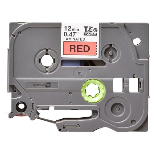 SIMPLETEK - Etikettenband kompatibel mit Brother P-Touch 12mmx8m | TZe-131 TZe-231 TZe-431 TZe-531 TZe-631 TZe-731 | Schwarz auf Rot SIMPLETEK - Etikettenband kompatibel mit Brother P-Touch 12mmx8m | TZe-131 TZe-231 TZe-431 TZe-531 TZe-631 TZe-731 | Schwarz auf Rot von SIMPLETEK