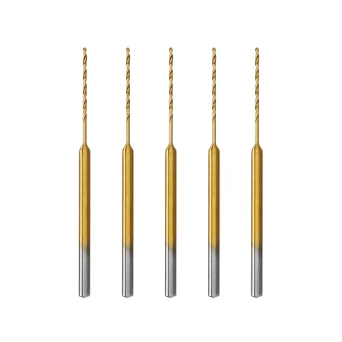 HSS-Spiralbohrer, Mikro-Bohrer, Schnellschnitt, Stahlspiral-Bits, Handwerkzeuge, Zubehör, kompatibel mit Proxxon 28852, 0,8 mm x 2,35 mm, 5 Stück von SING F LTD
