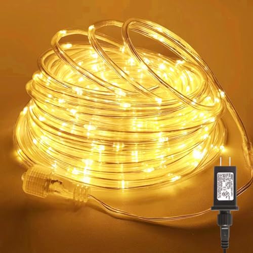 SINGCHUNGTE 18 m lange Lichterkette für außen, anschließbare LED wasserdichte Lichtschlauch, Lichterschlauch für Außen, Innen, Seilbeleuchtung für Terrasse, Pool und Weihnachtsbaumschmuck von SINGCHUNGTE
