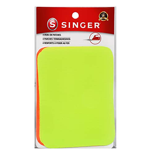 SINGER 00102 Aufnäher/Bügelbild, Polyester, Neonorange/Gelb, 4 Count von Singer
