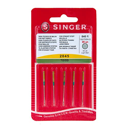 SINGER Jersey-Nadeln 2045/Stärke 70/130/705 H-S/5 Nadeln von Singer