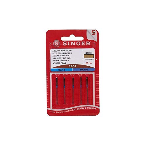Singer N2032B05AS832R Ledernadel 2032 Mix 5er Nadel, Metall, Silber, 7 x 0,03 x 4 cm Singer N2032B05AS832R Ledernadel 2032 Mix 5er Nadel, Metall, Silber, 7 x 0,03 x 4 cm von Singer
