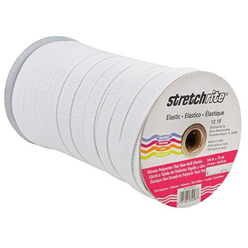 Stretchrite Flaches Gummiband, 1,9 cm, Weiß, Polyester Stretchrite Flaches Gummiband, 1,9 cm, Weiß, Polyester von Stretchrite
