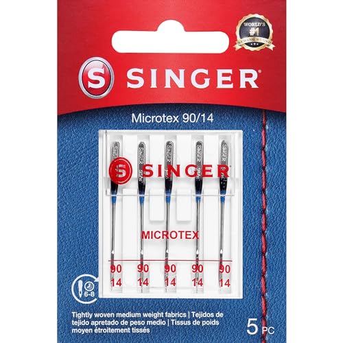 Singer Universal Microtex Nähmaschinennadeln, Size 90, 90/14, 5 Singer Universal Microtex Nähmaschinennadeln, Size 90, 90/14, 5 von Singer