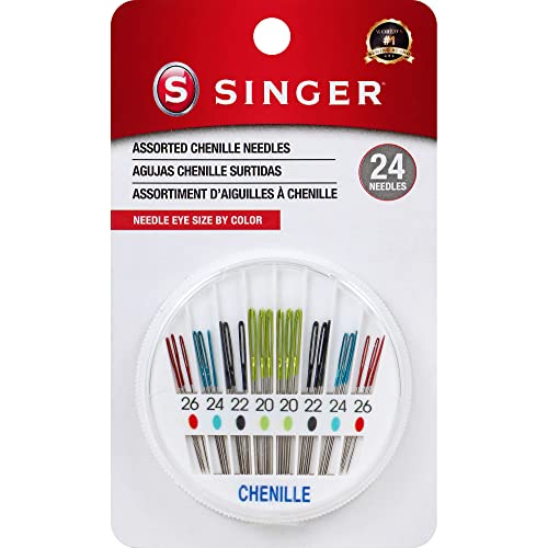 Singer Chenille Color Eye Needles 24/Pkg-Sizes 20, 22, 24 And 26 von Singer