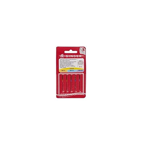 SINGER Jerseynadel 2045 Mix 5er Nadel, Metall, Silber, 7 x 0,03 x 4 cm, 5-Einheiten SINGER Jerseynadel 2045 Mix 5er Nadel, Metall, Silber, 7 x 0,03 x 4 cm, 5-Einheiten von Singer