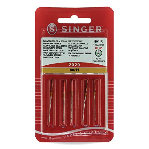 SINGER Universalnadel 2020 80/11 Nadel, Metall, Silber, 7 x 0,03 x 4 cm, 5-Einheiten von Singer