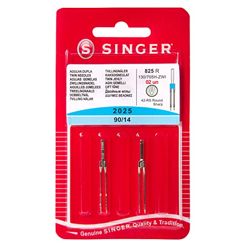 Singer Zwillingsnadel 2025 90/14 3mm Nadel, Metall, Silber, 7 x 0,03 x 4 cm Singer Zwillingsnadel 2025 90/14 3mm Nadel, Metall, Silber, 7 x 0,03 x 4 cm von Singer