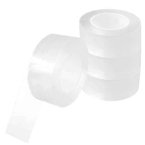 SINJEUN 4 Stück 5cm x 10m Transparentes Wiederverwendbar PET Nano Klebeband, Nanoband, für Zuhause und Auto SINJEUN 4 Stück 5cm x 10m Transparentes Wiederverwendbar PET Nano Klebeband, Nanoband, für Zuhause und Auto von SINJEUN