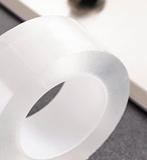 SINJEUN 4 Stück Nano Klebeband, 5cm x 10m Transparentes Nanoband, Nano Tape PET-Band Wiederverwendbar für Zuhause und Auto von SINJEUN