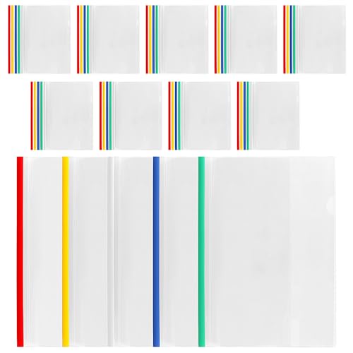 SINJEUN 50 Stück A4 Sliding Bar Binder, Bericht Abdeckungen Kunststoff, 10mm Schiebe Ordner Berichtsordner Transparente Dokumentenordner für Büro, Zuhause SINJEUN 50 Stück A4 Sliding Bar Binder, Bericht Abdeckungen Kunststoff, 10mm Schiebe Ordner Berichtsordner Transparente Dokumentenordner für Büro, Zuhause von SINJEUN