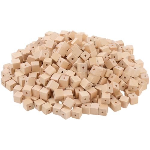 SINJEUN 500 Stück 1,27 cm Holzwürfel mit Löchern, unlackierte Massivholzblöcke, quadratische Holzperlen, kleine Holzblöcke für Handwerk, DIY-Projekte SINJEUN 500 Stück 1,27 cm Holzwürfel mit Löchern, unlackierte Massivholzblöcke, quadratische Holzperlen, kleine Holzblöcke für Handwerk, DIY-Projekte von SINJEUN