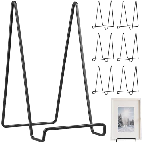 SINJEUN Bilderrahmen-Halter, 20,3 cm, schwarzer Eisen-Staffelei-Ständer für Bilder, dekorative Teller, Fotorahmen, 8 Stück SINJEUN Bilderrahmen-Halter, 20,3 cm, schwarzer Eisen-Staffelei-Ständer für Bilder, dekorative Teller, Fotorahmen, 8 Stück von SINJEUN