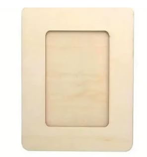 SINJEUN Holz-Bilderrahmen, unlackierte Holzrahmen, passend für 8,9 x 14 cm Fotos, Holzrahmen zum Basteln, Souvenir-Dekoration und Heimwerken, 40 Stück von SINJEUN