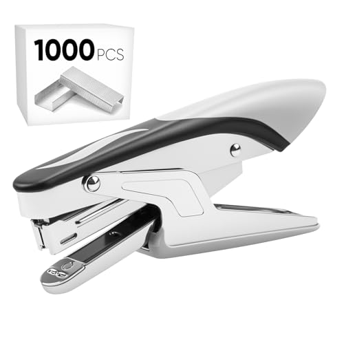 Heftzange mit 1000 Heftklammern, 60 % weniger Aufwand, ergonomisches Design für Zuhause, Schule, Büro und Lager, Grau Heftzange mit 1000 Heftklammern, 60 % weniger Aufwand, ergonomisches Design für Zuhause, Schule, Büro und Lager, Grau von SINORS