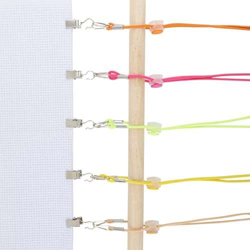 SINSETU 28 Set Kreuzstich-Seitenclips, Kreuzstich-Stoffklammern mit elastischen Befestigungsseilen, verstellbare Kreuzstichwerkzeuge für Stickerei, Nähzubehör SINSETU 28 Set Kreuzstich-Seitenclips, Kreuzstich-Stoffklammern mit elastischen Befestigungsseilen, verstellbare Kreuzstichwerkzeuge für Stickerei, Nähzubehör von SINSETU