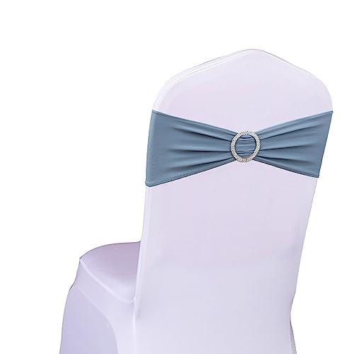 SINSSOWL 50 Stück elastische Stuhl-Schärpen, Schleifen, elastisch, staubblau, für Hochzeit, Stuhl, Schleifen, für Empfang, Party, Babyparty, Stuhlschärpen, Dekoration, Staubblau, 50 Stück SINSSOWL 50 Stück elastische Stuhl-Schärpen, Schleifen, elastisch, staubblau, für Hochzeit, Stuhl, Schleifen, für Empfang, Party, Babyparty, Stuhlschärpen, Dekoration, Staubblau, 50 Stück von SINSSOWL