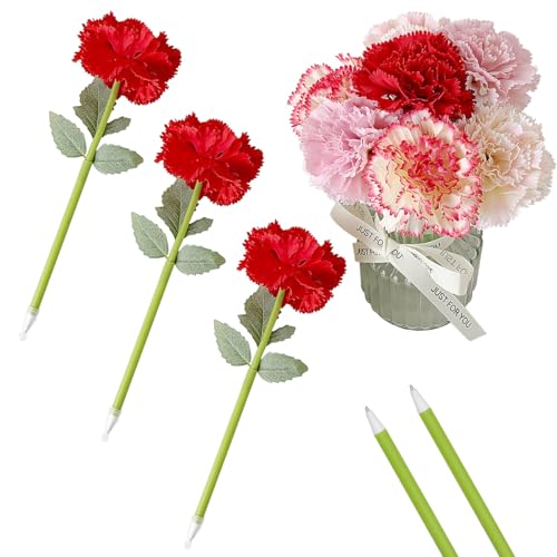 12 Stück kreative künstliche Blumen Kugelschreiber Nelke Blume Stifte blaue Tinte Stift für Valentinstag Hochzeit Dekorationen Büro Schulbedarf – Rot 12 Stück kreative künstliche Blumen Kugelschreiber Nelke Blume Stifte blaue Tinte Stift für Valentinstag Hochzeit Dekorationen Büro Schulbedarf – Rot von SIPLIV