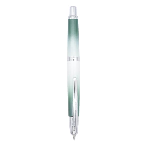 Jinhao 10 Press Füllfederhalter, einziehbarer Metall-Füllfederhalter, feine Feder (0,5 mm), mit Tintenkonverter, Farbverlauf, Grün von SIPLIV