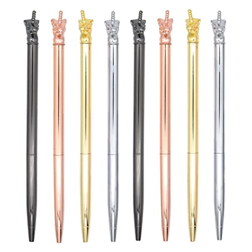 SIPLIV 8 Stück Metall Kugelschreiber mit schwarzer Tinte, Bling Metallic Slim Kugelschreiber Set Hochzeit Party Dekoration Büro Schulbedarf - Einhorn Form SIPLIV 8 Stück Metall Kugelschreiber mit schwarzer Tinte, Bling Metallic Slim Kugelschreiber Set Hochzeit Party Dekoration Büro Schulbedarf - Einhorn Form von SIPLIV