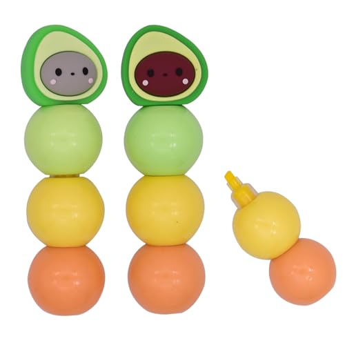 SIPLIV Bunte Textmarker, Avocado-Form, Mini-Textmarker-Set, niedliche Marker, Textmarker für Studenten, Schreiben, Graffiti, Schulbedarf, 2 Stück SIPLIV Bunte Textmarker, Avocado-Form, Mini-Textmarker-Set, niedliche Marker, Textmarker für Studenten, Schreiben, Graffiti, Schulbedarf, 2 Stück von SIPLIV