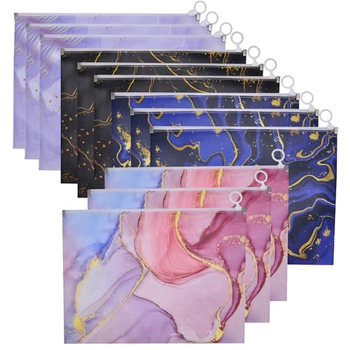 SIPLIV Dokumentenmappe mit Blumenmuster, Kunststoff, Reißverschluss, Dokumenten-Organizer, erweiterbare Dateiordner, Brief-A4-Größe, marmorierte Farben, 12 Stück SIPLIV Dokumentenmappe mit Blumenmuster, Kunststoff, Reißverschluss, Dokumenten-Organizer, erweiterbare Dateiordner, Brief-A4-Größe, marmorierte Farben, 12 Stück von SIPLIV