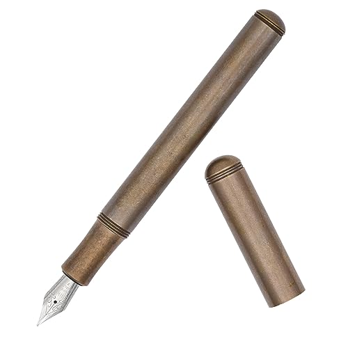 SIPLIV Messing Füllfederhalter Business Büro Stift Kurzer Absatz (120mm) Tasche Reise Stift - Bronze von SIPLIV