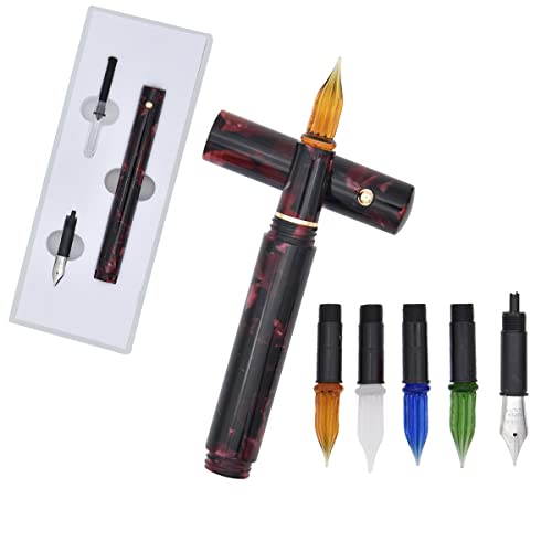SIPLIV Resin Acryl Multifunktionaler Doppelzweck Stift Glas Dip Pen Füllfederhalter Taschenformat Reise Kurzer Stift mit 5 Arten Ersatz Stiftfeder - Weiß SIPLIV Resin Acryl Multifunktionaler Doppelzweck Stift Glas Dip Pen Füllfederhalter Taschenformat Reise Kurzer Stift mit 5 Arten Ersatz Stiftfeder - Weiß von SIPLIV