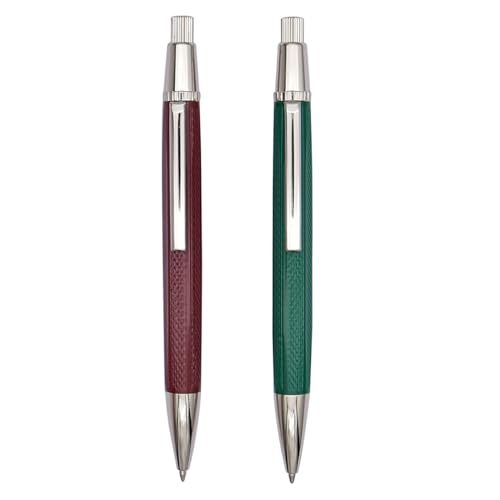 SIPLIV Stripes Kugelschreiber Set Elegant Business Stift Schreibstifte Blaue Tinte Stifte Abschluss Geschenk Stift, Rot + Grün von SIPLIV