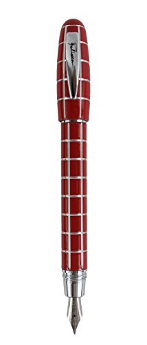 Sipliv 2062 Linienkerbung Mini Füllfederhalter, Rot und Silber-Clip von SIPLIV