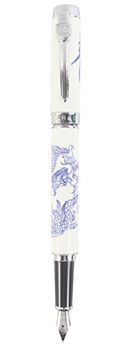 Sipliv blauen und weißen Porzellan Füllfederhalter, Silber-Clip, mittlere Feder, Drachen Sipliv blauen und weißen Porzellan Füllfederhalter, Silber-Clip, mittlere Feder, Drachen von SIPLIV