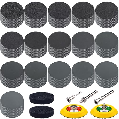 SIQUK 240 Stück Schleifscheiben 75mm Klett Nasse Trockene Schleifpapier Runde Schleifpads Körnung 60-10000 Sandpapier für Auto Polieren Holz Metall von SIQUK
