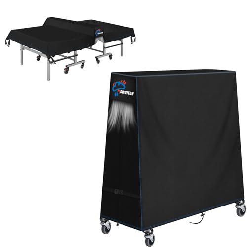 SIRUITON Tischtennis-Tischabdeckung aus 420D Polyester – wasserdichte & atmungsaktive Schutzabdeckung für Faltbare und Flache Ping-Pong-Tische(173x77x158cm) von SIRUITON
