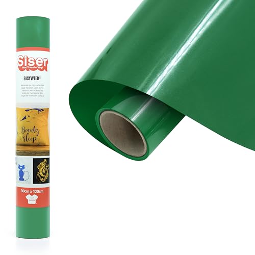 SISER® EasyWeed® grün, 30 cm x 1 m, Transfer-Vinyl zum Aufbügeln, zum Personalisieren, für kreative Hobbys, zertifiziert VeganOk und Oeko-Tex Standard 100 Klasse I. von SISER