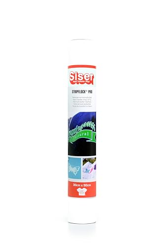 SISER® Stripflock PRO weiß, 30 cm x 0,5 m, Vinyl zum Aufbügeln, beflockt zur Personalisierung von Stoffen, Kleidung und Accessoires, kreative Hobbys, leicht zu schneiden von SISER