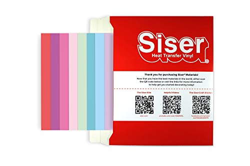 SISER 1FBUSTAPASTEL Thermotransfer-Vinyl, Pastellfarben, 30 x 30 von SISER