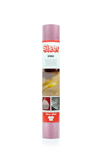 Siser 1FVDGLITSTR-PP3050 Thermotransfer-Vinyl, Perfect Pink, 50 cm x 30 cm von SISER