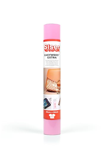 Siser® EasyWeed® Extra Rosa 30 cm x 0,5 m Transfer-Vinyl zum individuellen Gestalten von Nylon, Leder, behandelten Textilien von SISER