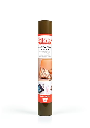 Siser® EasyWeed® Extra Schokoladenbraun, 30 cm x 0,5 m, Vinyl zum individuellen Gestalten von Nylon, Leder, behandelten Stoffen von SISER