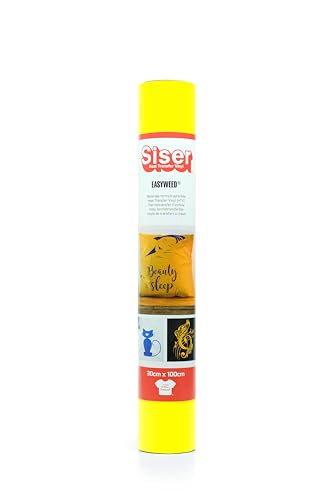 Siser® EasyWeed® Lemon Yellow, 30cm x 1m, thermo-transferierbare Flexfolie zur Personalisierung von Stoffen, kreative Hobbys, zertifiziert nach VeganOk und Öko-Tex Standard 100 Klasse I von SISER